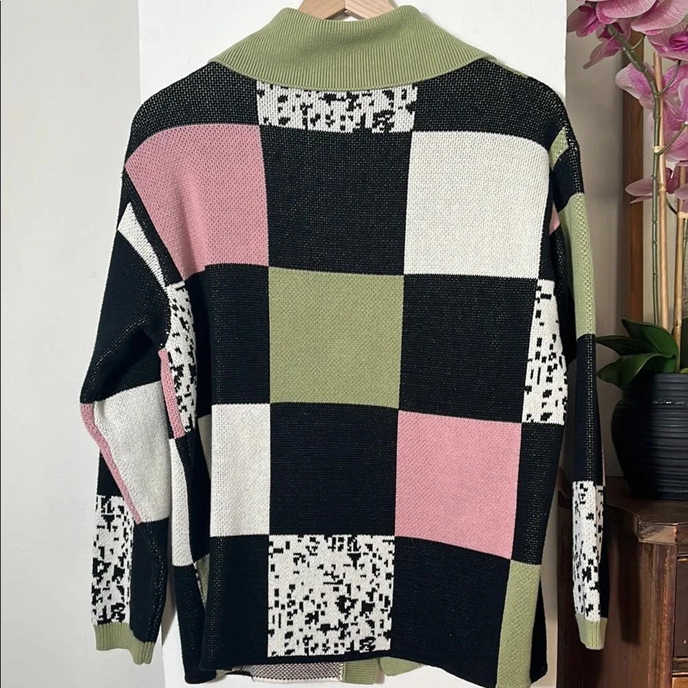 Patchwork Button-Up Cardigan - Picture 11 of 14